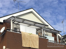 のバルコニー・ベランダ屋根 ソラリア F型 屋根タイプ 単体 積雪〜20cm対応 施工例