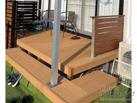 のウッドデッキ リウッドデッキ 200＋ルシアスデッキフェンスA01型＜横板格子タイプ＞ 施工例