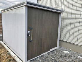 の物置・屋外倉庫 エルモ 積雪型 2220×2920×2116 LMDS-2229-DW 施工例