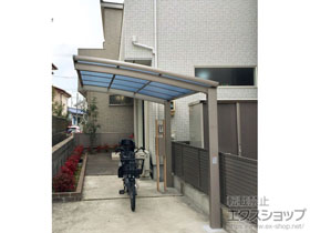 のサイクルポート・駐輪場 ネスカRミニ (ラウンドスタイル) 積雪〜20cm対応 施工例