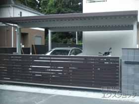 のカーポート ジーポートneo Aタイプ 2台用 角柱4本柱 木調マテリアルカラー 積雪〜100cm対応 施工例