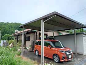 のカーポート ジーポートneo Aタイプ 2台用 角柱4本柱 積雪〜100cm対応 施工例