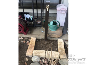の立水栓・ガーデンシンク スプレスタンド60 左右仕様 蛇口2個セット 施工例