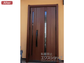 の玄関ドア リシェント玄関ドア3 断熱K2仕様 親子仕様(ランマ無)R G12型 ※タッチキー仕様(キー付リモコン) 施工例