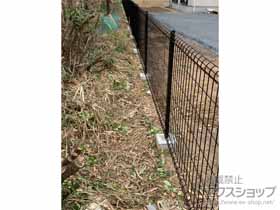 のフェンス・柵 イーネットフェンス 3F型 自由柱施工 施工例