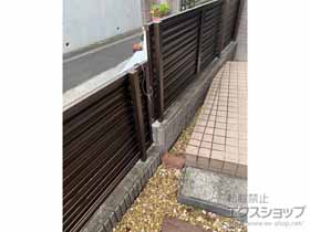 のフェンス・柵 ミエーネフェンス 目隠しルーバータイプ　自由柱施工 施工例