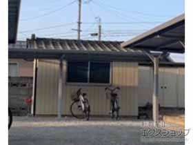 のサイクルポート・駐輪場 イナバ自転車置場 BYNタイプ ２連続タイプ 施工例