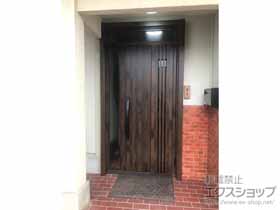 の玄関ドア リシェント玄関ドア3 断熱K4仕様 片袖仕様(ランマ付)R M83型 ※カザスプラス仕様 施工例