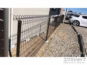 のフェンス・柵 メッシュフェンス G10-R 自由柱施工 施工例