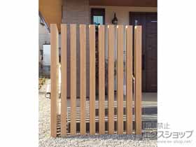 のフェンス・柵 デザイナーズパーツ枕木材 施工例