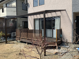 のテラス屋根 ソラリア F型 テラスタイプ 単体 積雪〜20cm対応 施工例