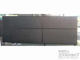 のフェンス・柵 ミエーネフェンス 目隠しルーバータイプ 2段支柱 自立建て用 施工例