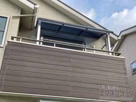 のバルコニー・ベランダ屋根 ソラリア R型 屋根タイプ 単体 積雪〜20cm対応＋吊り下げ式固定物干し 施工例