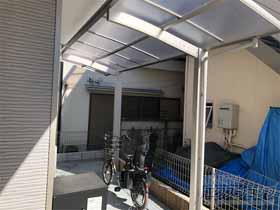 のサイクルポート・駐輪場 アリュース ミニZ 積雪〜25cm対応 施工例