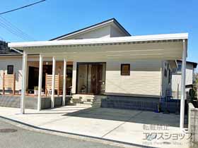 のカーポート ジーポートPro 積雪100cm対応 3台用 8本角柱 施工例