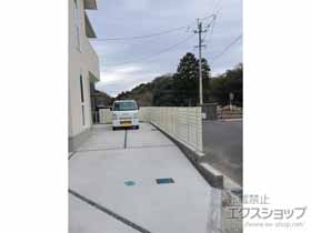 のフェンス・柵 ハイグリッドフェンスUF8型 フリーポールタイプ［設置距離11.6ｍ+6.9ｍ+1.2ｍ］ 施工例