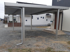 のカーポート ジーポートPro 積雪30cm対応 2台用 4本角柱 施工例