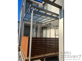 のテラス屋根 ソラリア F型 テラスタイプ 単体 積雪〜20cm対応 施工例