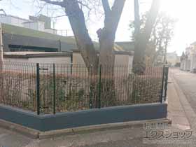 のフェンス・柵 イーネットフェンス 3F型　自由柱施工 施工例