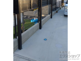 のフェンス・柵 イーネットフェンス 3F型　自由柱施工 施工例