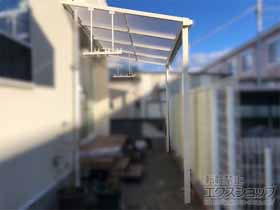 のテラス屋根 ソラリア F型 テラスタイプ 単体 積雪〜20cm対応＋吊り下げ式 固定物干し 施工例