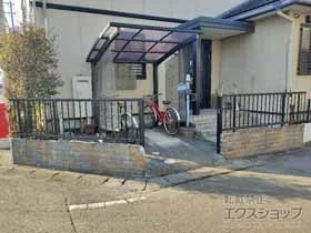 Value Selectのフェンス・柵・塀 ミエッタフェンス 防犯たて格子タイプ　自由柱施工 施工例