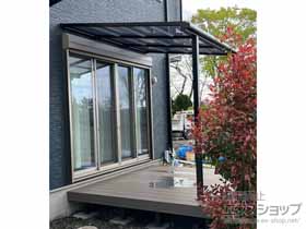 のテラス屋根 スピーネ F型 テラスタイプ 単体 積雪〜20cm対応+ デッキイン接続用柱カバー・固定アングルセット 施工例
