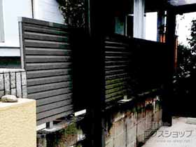 のフェンス・柵 ミエーネフェンス 目隠しルーバータイプ 自由柱施工 施工例