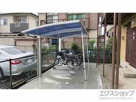 のサイクルポート・駐輪場 レイナポートグランミニ 積雪〜20cm対応+着脱式サポート柱 2本入り 施工例