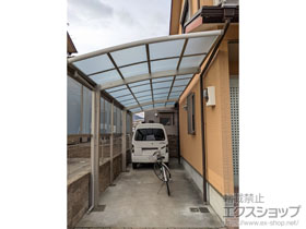 のカーポート レイナポートグラン 延長　積雪〜20cm対応+サイドパネル+着脱式サポート 施工例