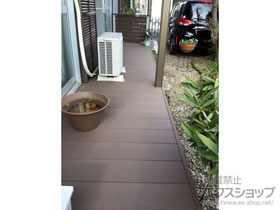 のウッドデッキ リウッドデッキ 200+ルシアスデッキフェンスA01型＜横板格子タイプ＞ 施工例