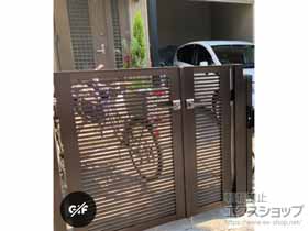 の門扉 レジリア Y1型 両開き親子 門柱タイプ 施工例