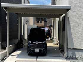 のカーポート レオンポートneo 2台用 4本角柱  積雪〜50cm対応 施工例