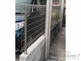 のフェンス・柵 ユメッシュR型　フリー支柱タイプ 施工例