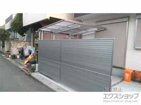 のフェンス・柵 シンプレオフェンス5F型 横目隠し 2段支柱 自立建て用 施工例
