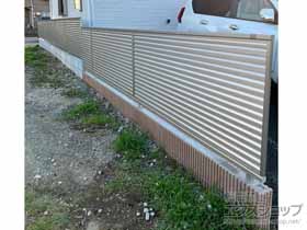 のフェンス・柵 ミエーネフェンス 目隠しルーバータイプ　自由柱施工 施工例