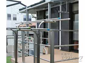 のテラス屋根 ソラリア F型 テラスタイプ 単体 積雪〜20cm対応＋吊り下げ式固定物干し 施工例