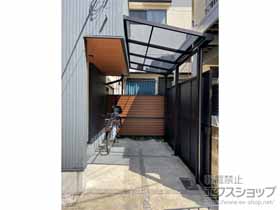 のフェンス・柵 モクアルフェンス 目隠しタイプ 2段支柱 自立建て用 施工例