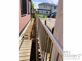 のフェンス・柵 ミエッタフェンス 防犯たて格子タイプ　自由柱施工 施工例