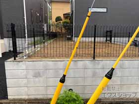 のフェンス・柵 イーネットフェンス 3F型 自由柱施工 施工例