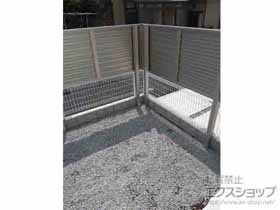 のフェンス・柵 ミエーネ目隠しルーバーフェンス 上段のみ設置 自立建て用 施工例