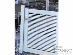 の門扉 シンプレオ門扉1型 横格子 片開き 門柱使用 施工例