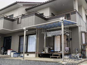 のテラス屋根 ソラリア F型 テラスタイプ 単体 積雪〜20cm対応 施工例