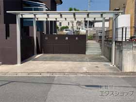 のカーポート エフルージュ ツイン FIRST 積雪〜20cm対応 施工例