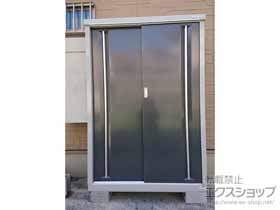 の物置・屋外倉庫 シンプリー 一般型 1100×515×1603 MJX-115D-P-CG 施工例