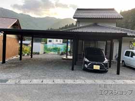 のカーポート ジーポートneo 横連棟（1＋2台） 9本角柱 積雪〜150cm対応 Aタイプ 施工例