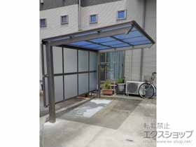 のサイクルポート・駐輪場 フーゴFミニ (フラットスタイル) 積雪〜20cm対応+サイドパネル 施工例