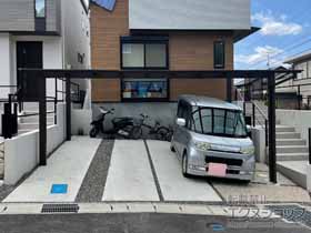 のカーポート ソリッドポート ワイド 積雪〜20cm対応 施工例
