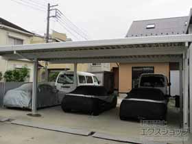 のカーポート カーポートSW 積雪50cm対応 2台用 間口延長 4本柱 施工例