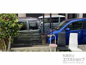 のフェンス・柵 ハイグリッドフェンスN8型 フリーポールタイプ 施工例